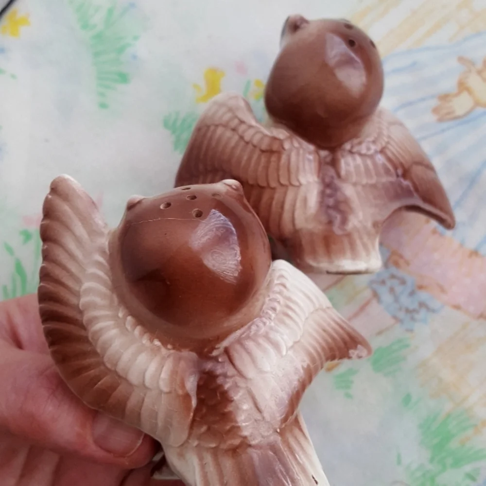 Vintage Owl Salt & Pepper Shakers Japan - Picture 5 of 8